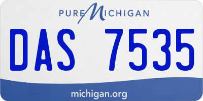 MI license plate DAS7535