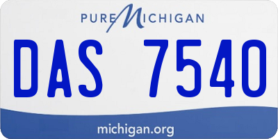 MI license plate DAS7540