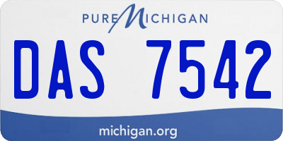 MI license plate DAS7542