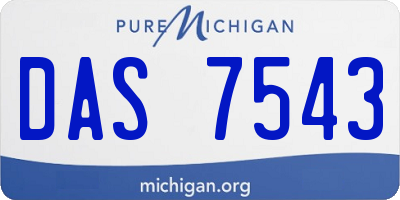 MI license plate DAS7543
