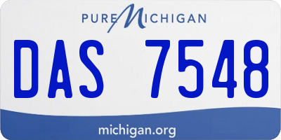 MI license plate DAS7548