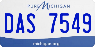 MI license plate DAS7549