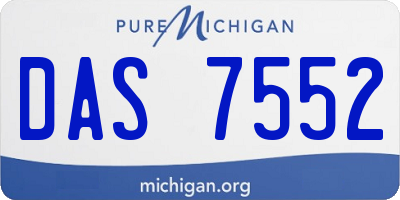 MI license plate DAS7552