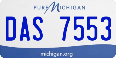 MI license plate DAS7553