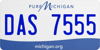 MI license plate DAS7555