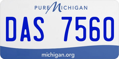 MI license plate DAS7560