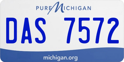 MI license plate DAS7572