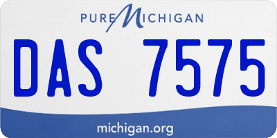 MI license plate DAS7575