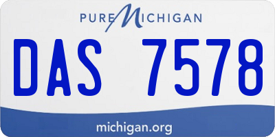 MI license plate DAS7578