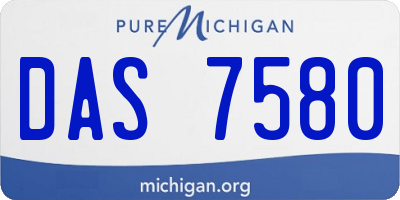 MI license plate DAS7580