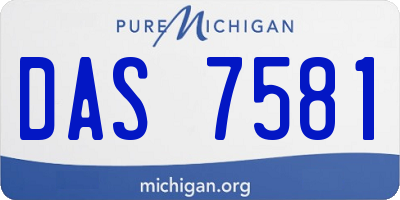 MI license plate DAS7581