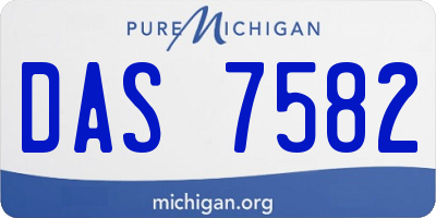 MI license plate DAS7582