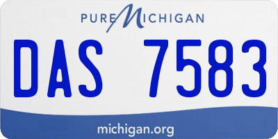 MI license plate DAS7583
