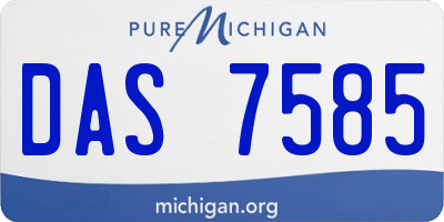 MI license plate DAS7585