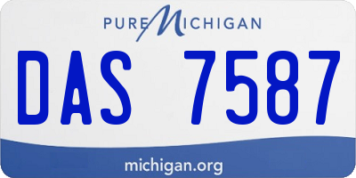 MI license plate DAS7587