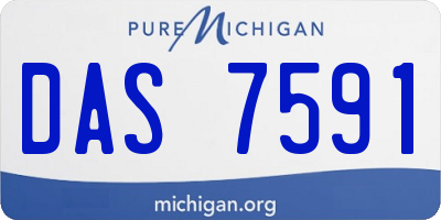 MI license plate DAS7591