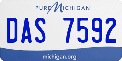 MI license plate DAS7592