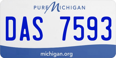 MI license plate DAS7593