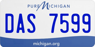 MI license plate DAS7599