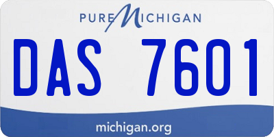 MI license plate DAS7601