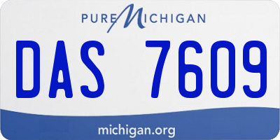 MI license plate DAS7609