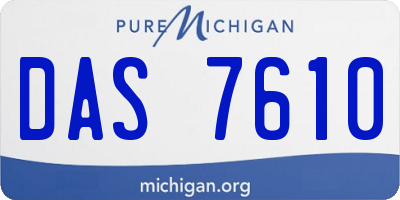 MI license plate DAS7610