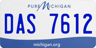 MI license plate DAS7612