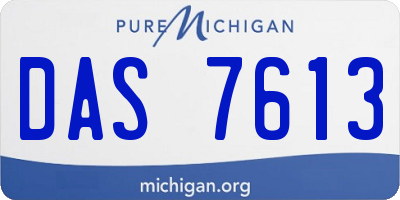 MI license plate DAS7613