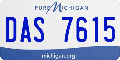 MI license plate DAS7615