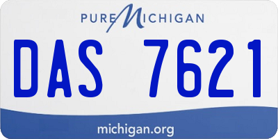 MI license plate DAS7621