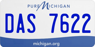 MI license plate DAS7622