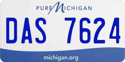 MI license plate DAS7624
