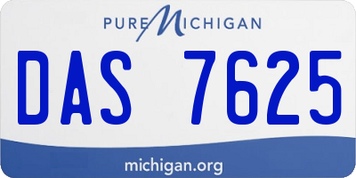 MI license plate DAS7625