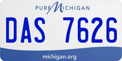 MI license plate DAS7626