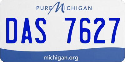 MI license plate DAS7627