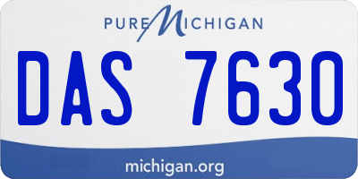 MI license plate DAS7630