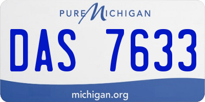 MI license plate DAS7633