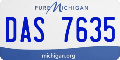MI license plate DAS7635