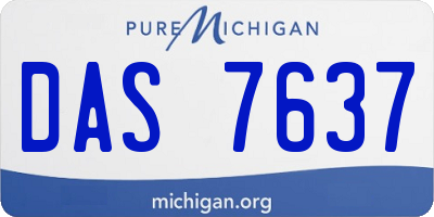 MI license plate DAS7637