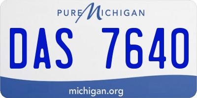 MI license plate DAS7640