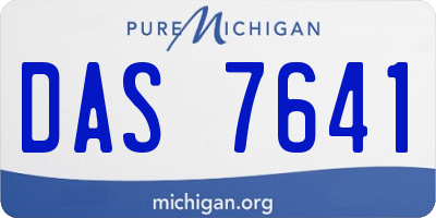 MI license plate DAS7641