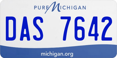 MI license plate DAS7642