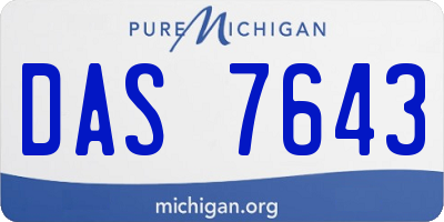 MI license plate DAS7643
