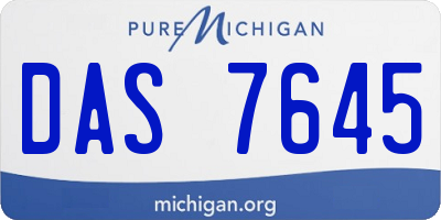 MI license plate DAS7645