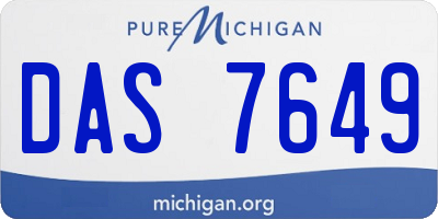 MI license plate DAS7649