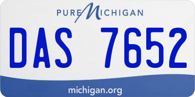 MI license plate DAS7652