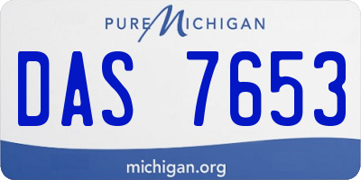 MI license plate DAS7653