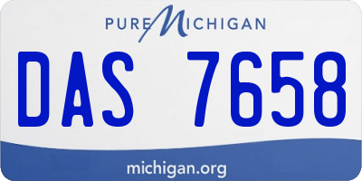MI license plate DAS7658