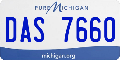 MI license plate DAS7660