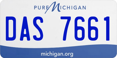 MI license plate DAS7661
